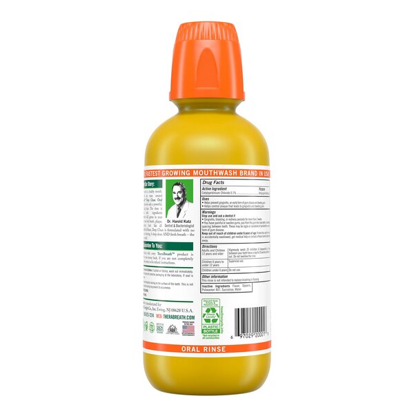 Therabreath Deep Clean Oral Rinse, Fresh Mint, 16 OZ