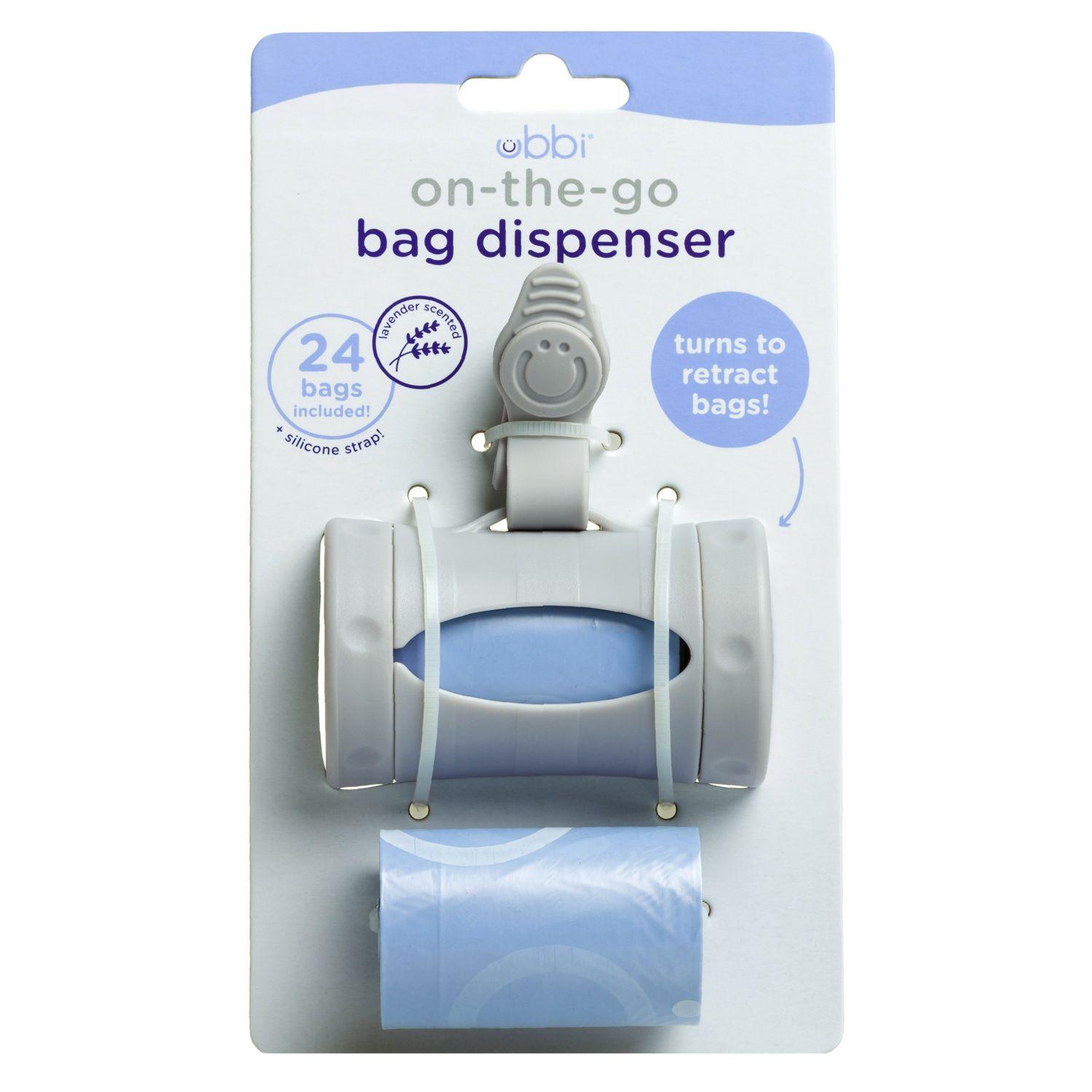 Ubbi Retractable Bag Dispenser with Bags