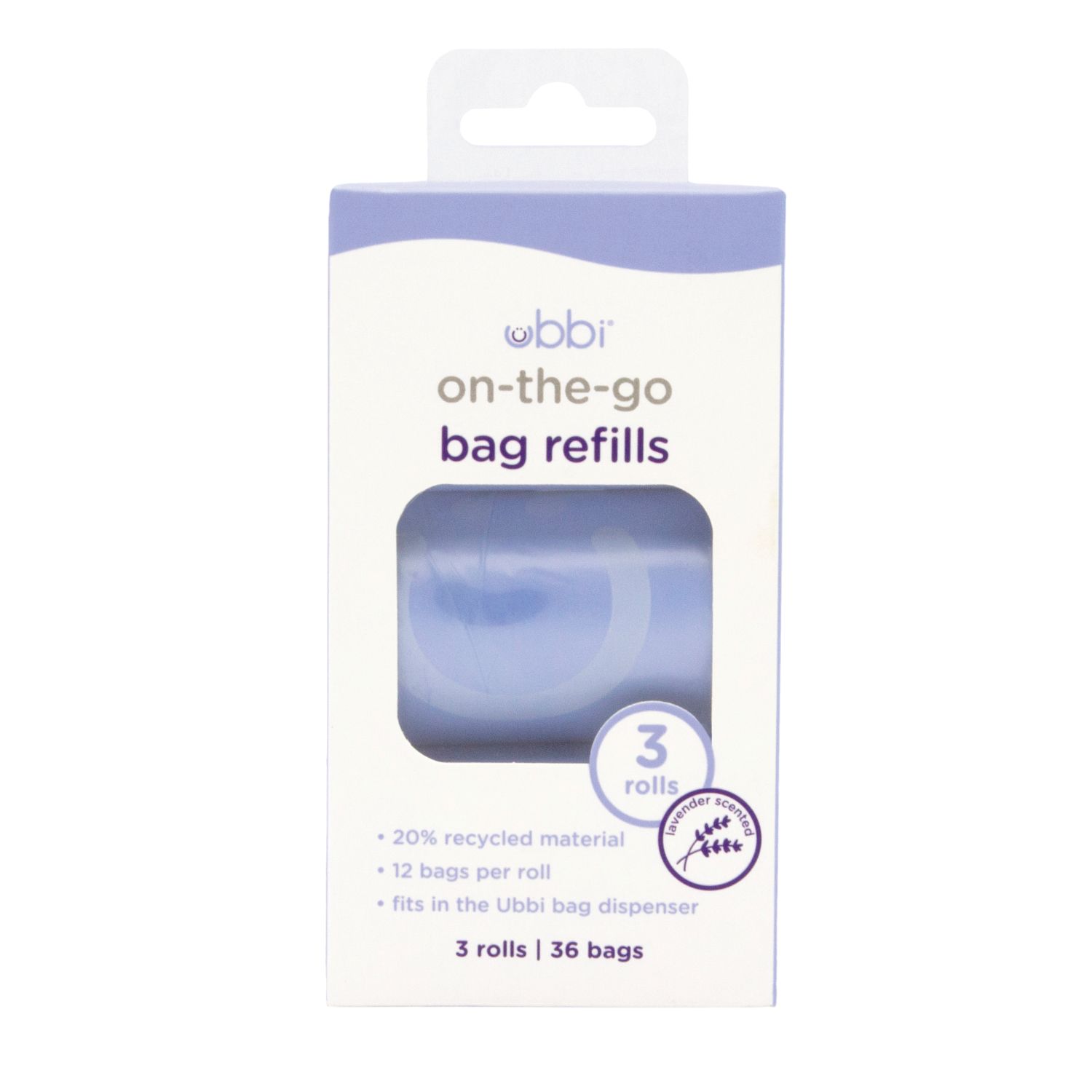 Ubbi Retractable Bag Dispenser Bag Refills, 12 CT