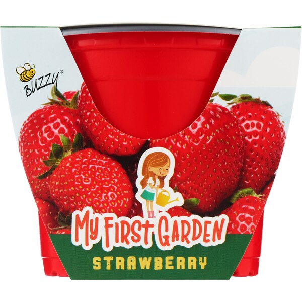 Buzzy Kid's Plastic Grow Pot Kit, Strawberry