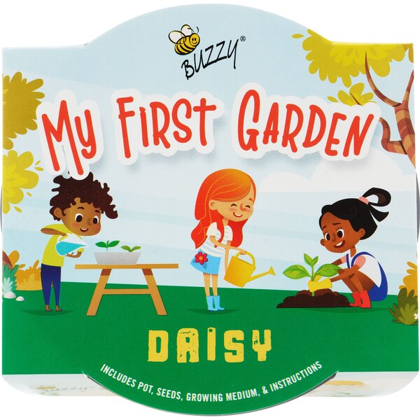 Buzzy Kid's Plastic Grow Pot Kit, Daisy