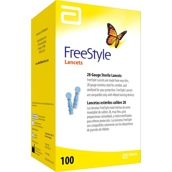 Freestyle 28 Gauge Sterile Lancets, 100 CT
