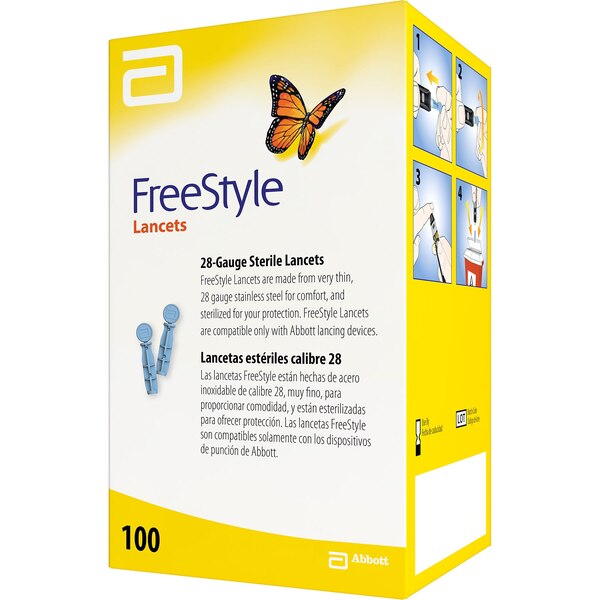 Freestyle 28 Gauge Sterile Lancets, 100 CT
