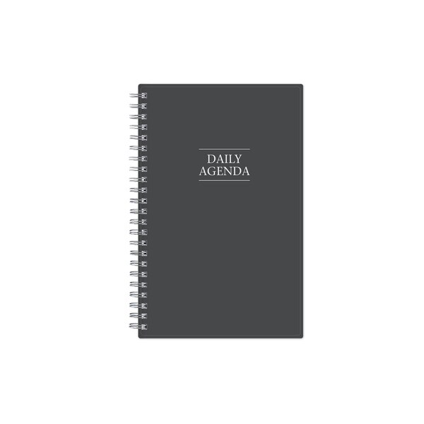 Blue Sky Daily Non-Dated 5x8 Planner, Charcoal
