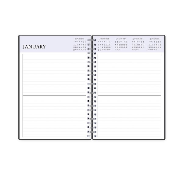 Blue Sky Daily Non-Dated 5x8 Planner, Charcoal