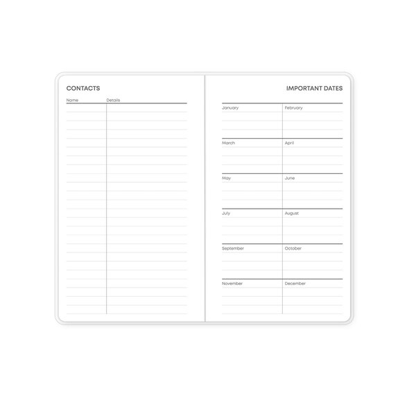 Blue Sky 2025 Planning Calendar, Beaches, Monthly