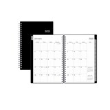 Blue Sky 2025 Planning Calendar, Black, Monthly, thumbnail image