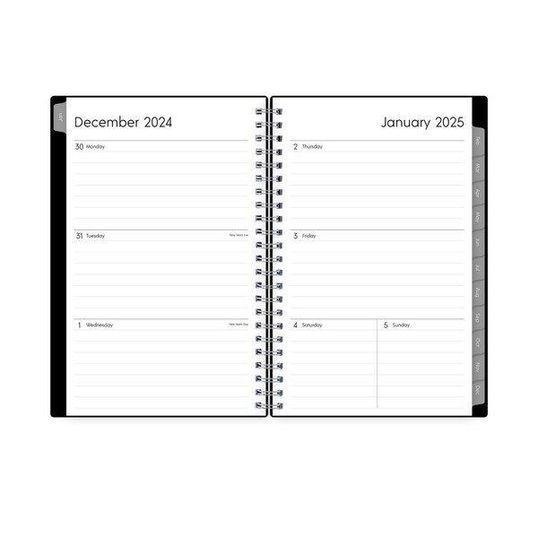 Blue Sky 2025 Planning Calendar, Black, Monthly