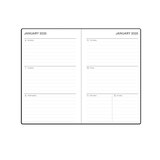 Blue Sky 2025 Planning Calendar, Black Faux Leather, Weekly & Monthly, thumbnail image