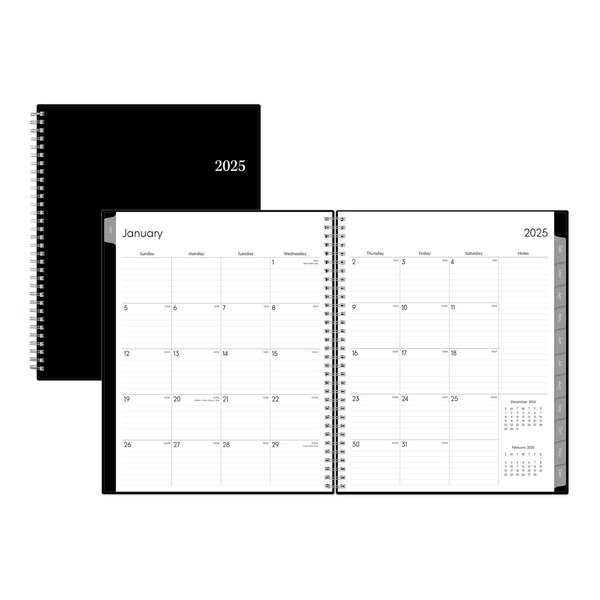 Blue Sky 2025 Planning Calendar, Black, Weekly & Monthly