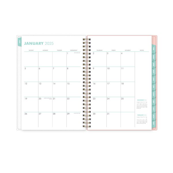Blue Sky 2025 Planning Calendar Notes, Fox & Fallow Wildflowers 3, Weekly & Monthly