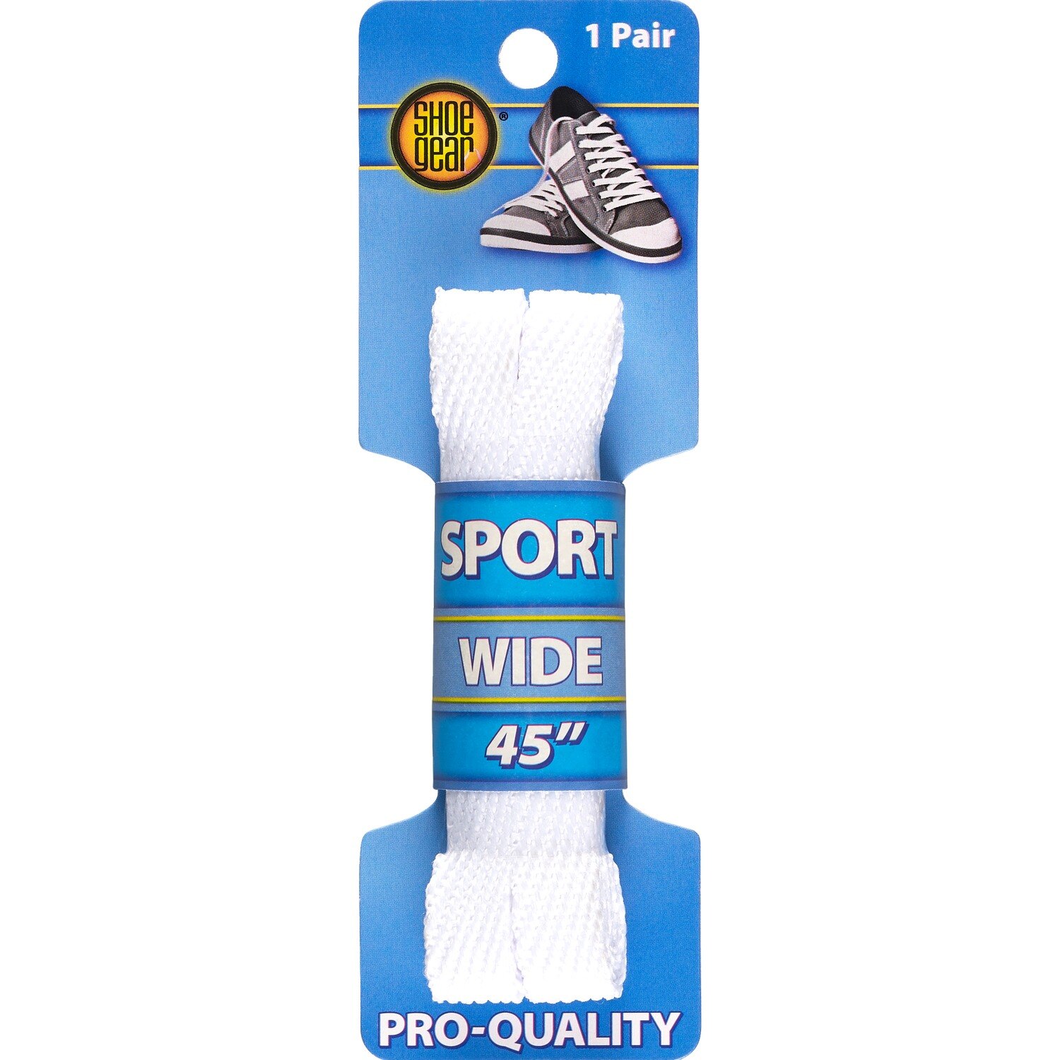 Shoe Gear - Cordones anchos deportivos de 45", blanco