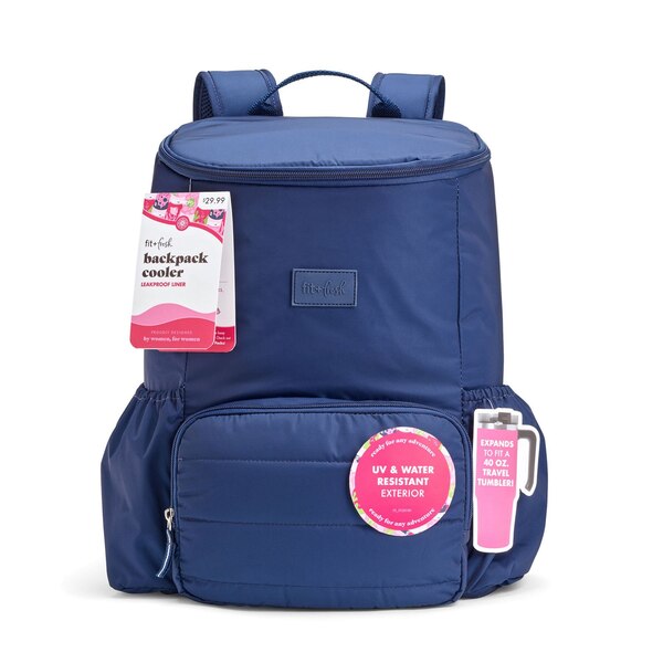 Fit & Fresh 24-can Backpack Cooler, Blue
