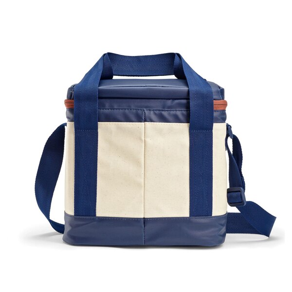 Fit & Fresh 12-can Canvas Cooler, Natural & Navy