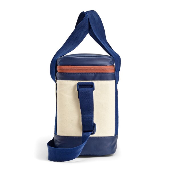 Fit & Fresh 12-can Canvas Cooler, Natural & Navy