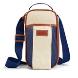 Fit & Fresh 40-ounce Bottle Bag Cooler, Navy & Natural, thumbnail image
