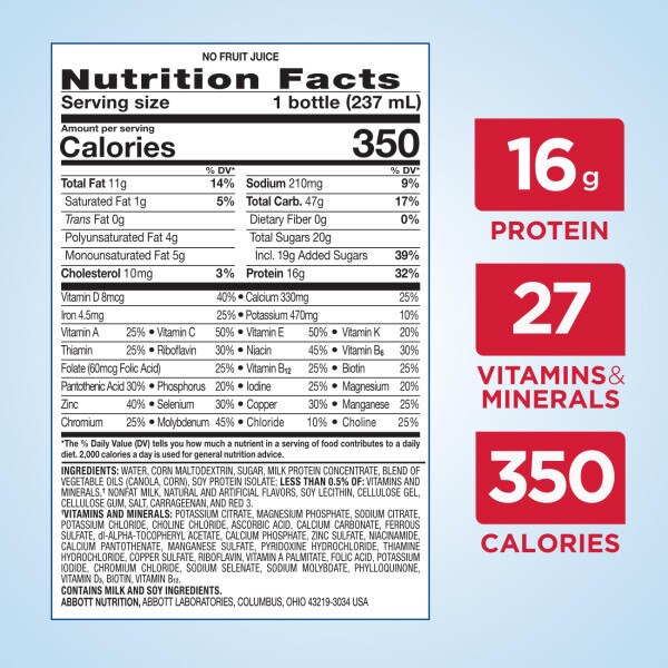 Ensure Plus Nutrition Shake Ready-to-Drink 8 fl oz, 6CT