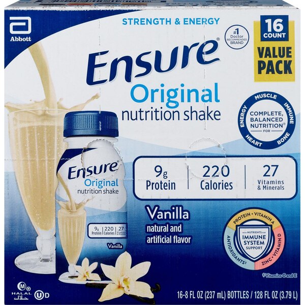 Ensure Original Nutrition Shake, Ready-to-Drink 8 fl oz, 16CT