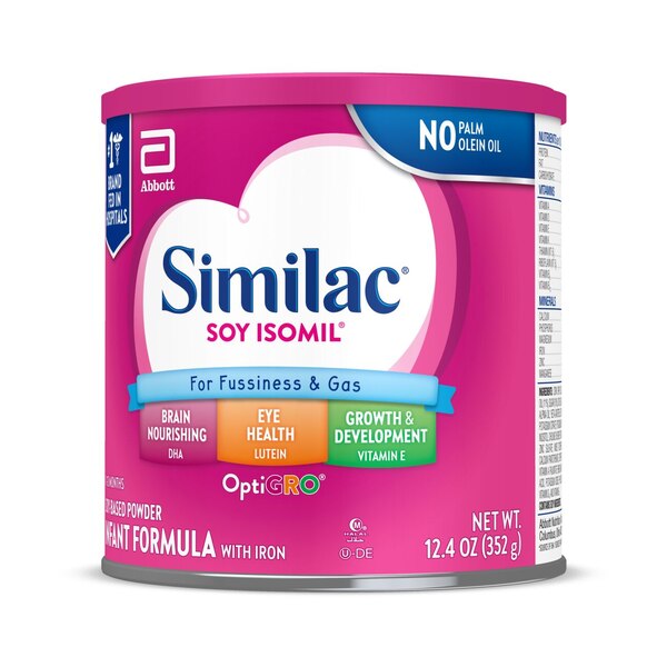 Similac Soy Isomil For Fussiness and Gas Infant Formula  Powder, 1CT