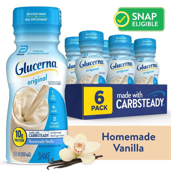 Glucerna Diabetes Nutritional Shake, 8 FL OZ, 6 CT