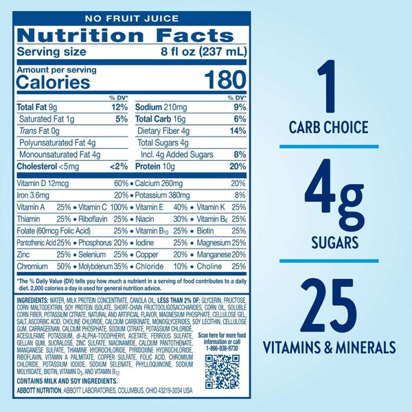 Glucerna Diabetes Nutritional Shake, 8 FL OZ, 6 CT