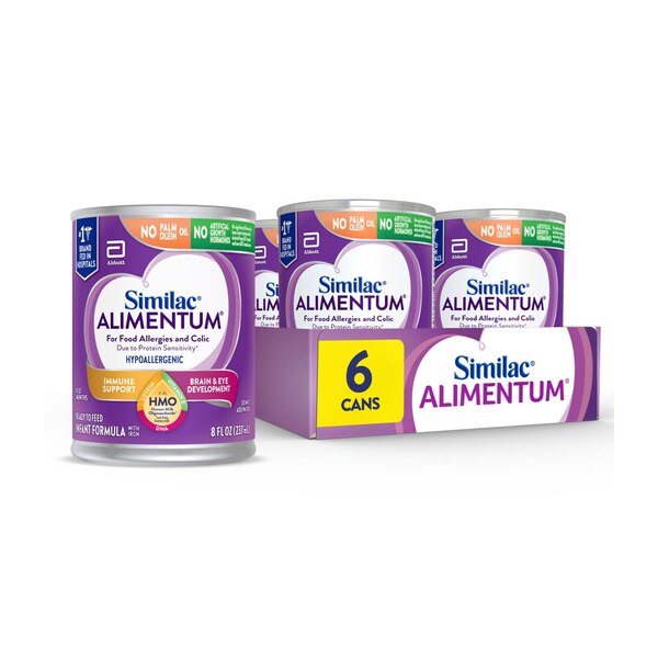 Similac Alimentum Ready-to-Feed Baby Formula, 8-fl-oz Can, Pack of 6