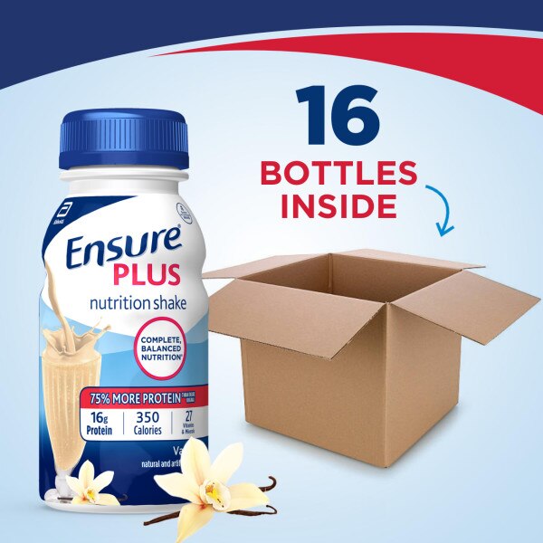 Ensure Plus Nutrition Shake, 8 OZ, 16 CT