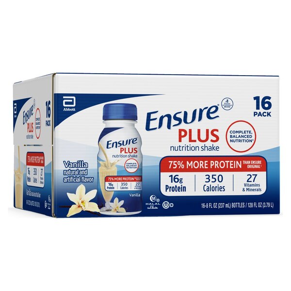 Ensure Plus Nutrition Shake, 8 OZ, 16 CT