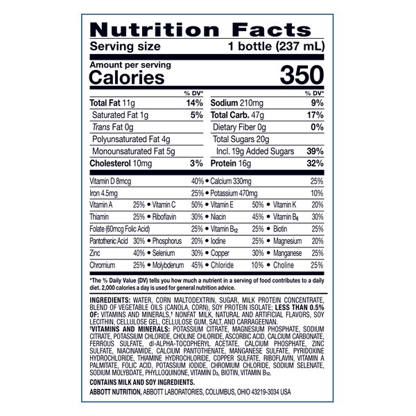 Ensure Plus Nutrition Shake, 8 OZ, 16 CT