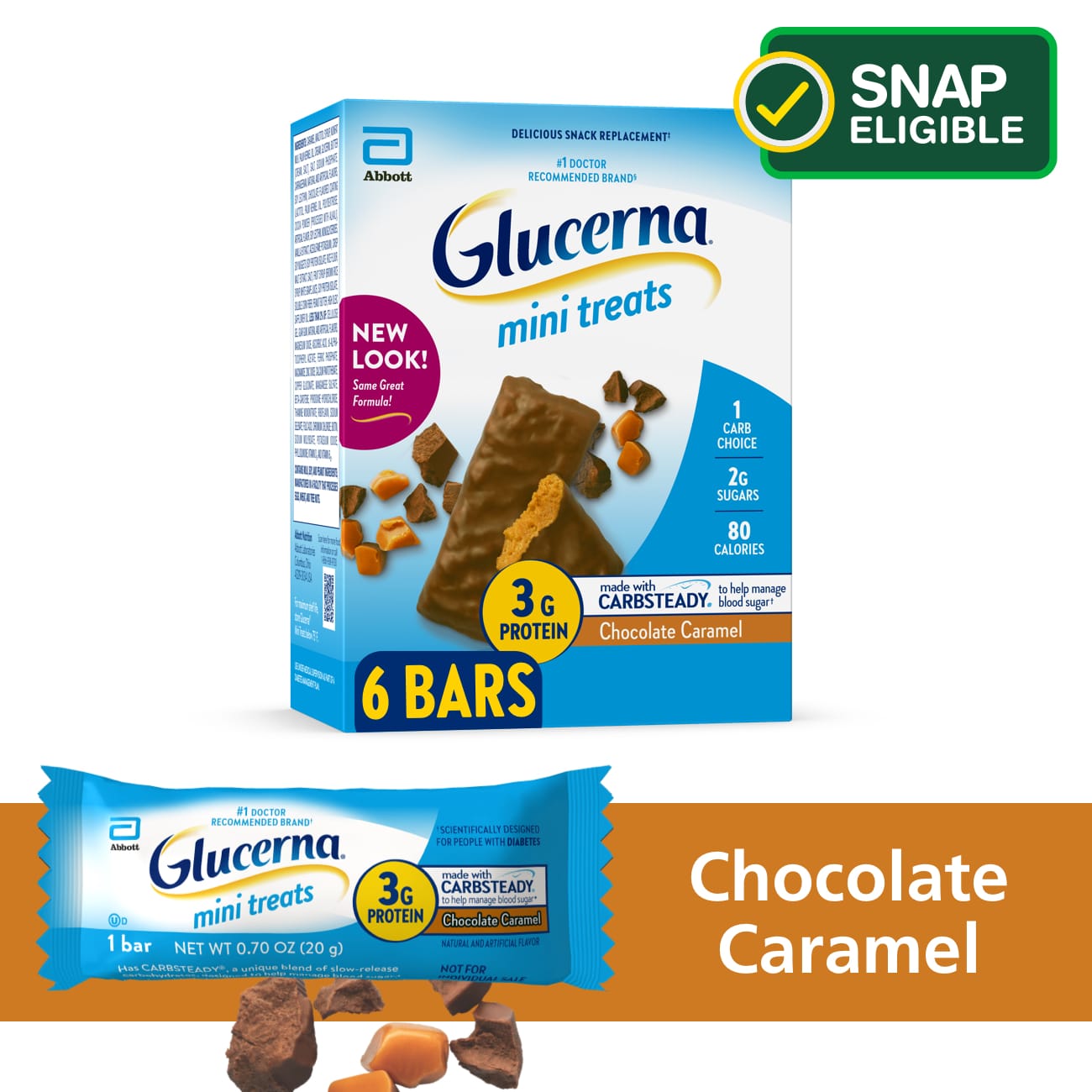 Glucerna Mini Treats Snack Bars 0.7 OZ, 6 CT