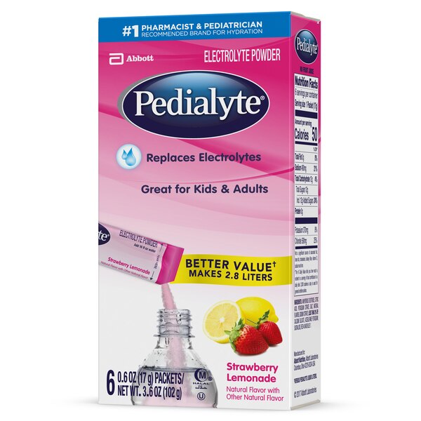 Pedialyte Electrolyte Powder, 0.6 OZ, 6 CT