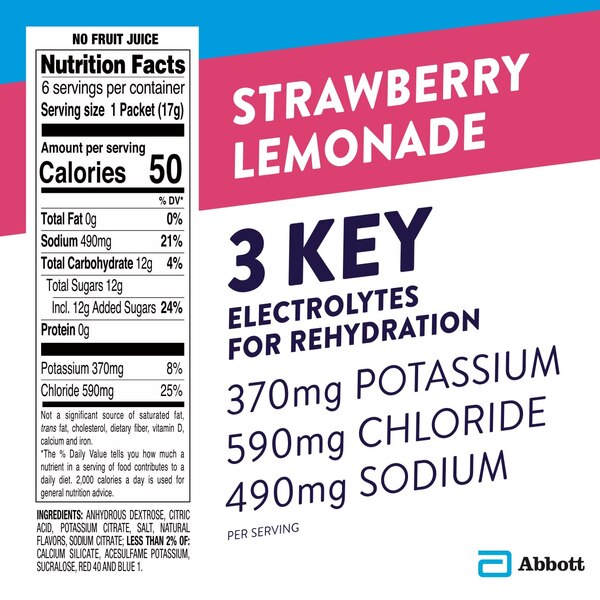 Pedialyte Electrolyte Powder, 0.6 OZ, 6 CT