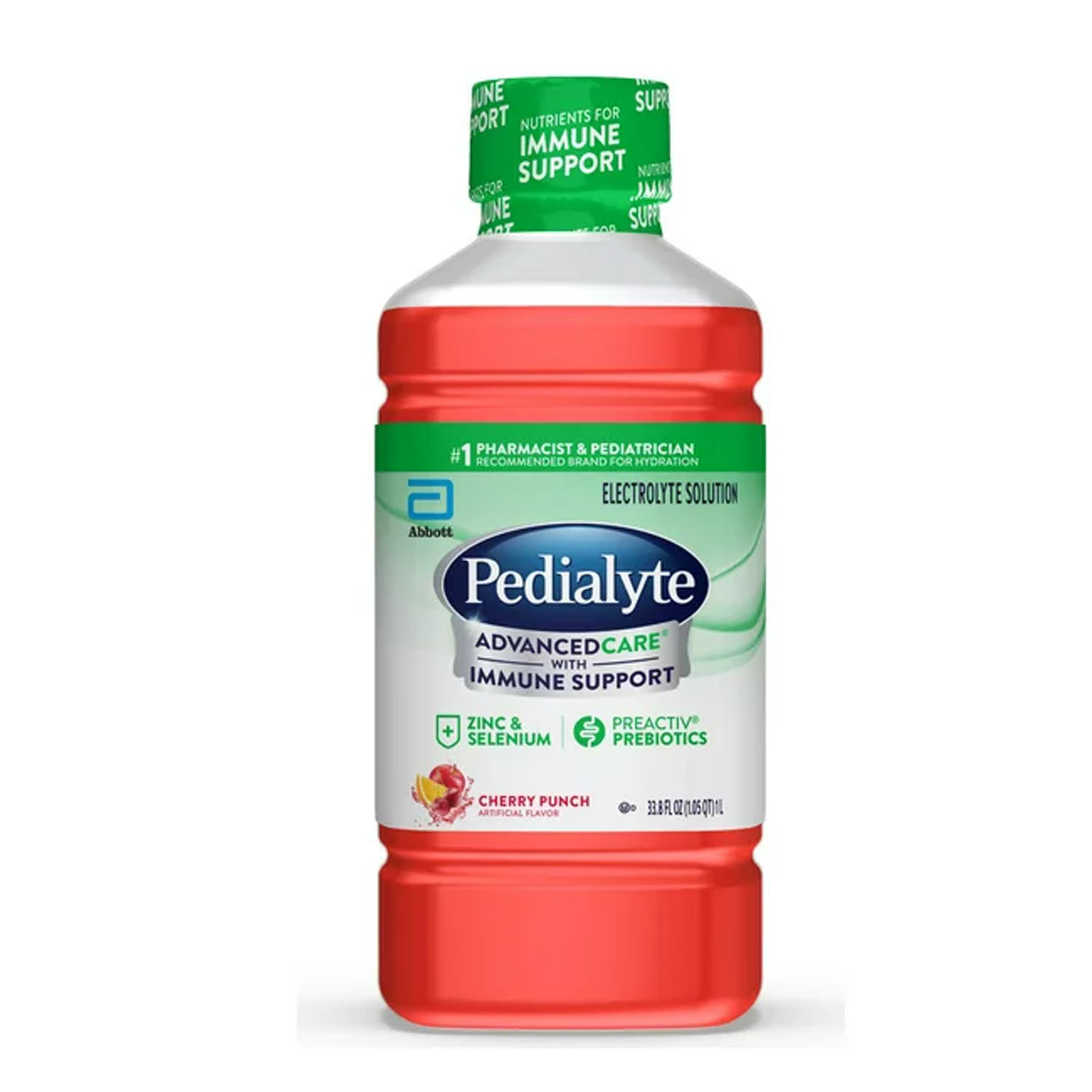 pedialyte advanced care electrolyte solution, 33.8 oz