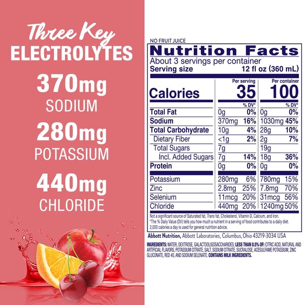 Pedialyte Advanced Care Electrolyte Solution, 33.8 OZ