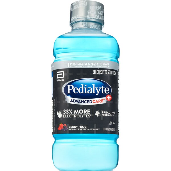 Pedialyte AdvancedCare Plus Electrolyte Solution, Berry Frost, 33.8 OZ