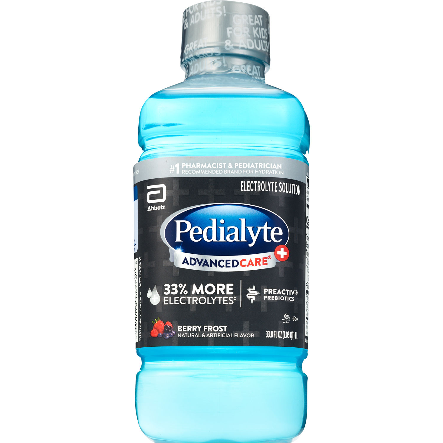 Pedialyte AdvancedCare Plus Electrolyte Solution, Berry Frost, 33.8 OZ