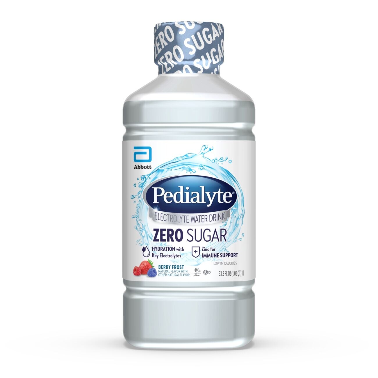 Pedialyte Zero Sugar Electrolyte Solution Ready-to-Drink 33.8 fl oz