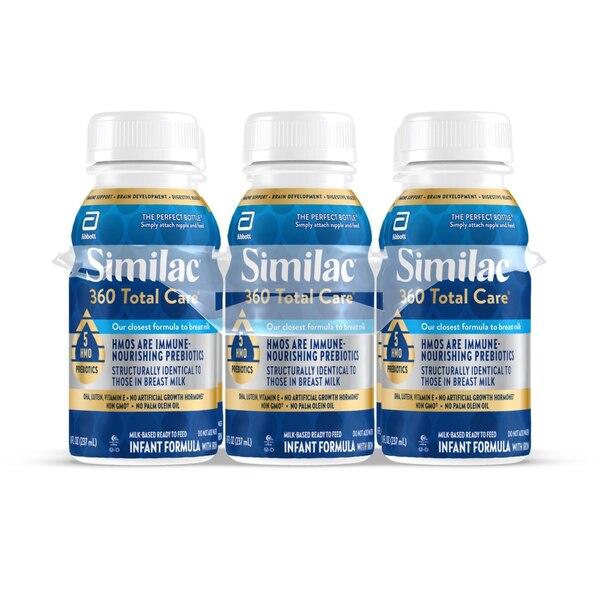 Similac 360 Total Care Infant Formula, 8 OZ Bottles, 6 Pack