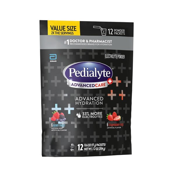 Pedialyte Advanced Hydration, Powder Packets, 12CT
