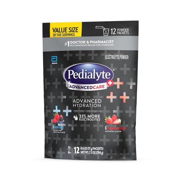 Pedialyte Advanced Hydration, Powder Packets, 12CT