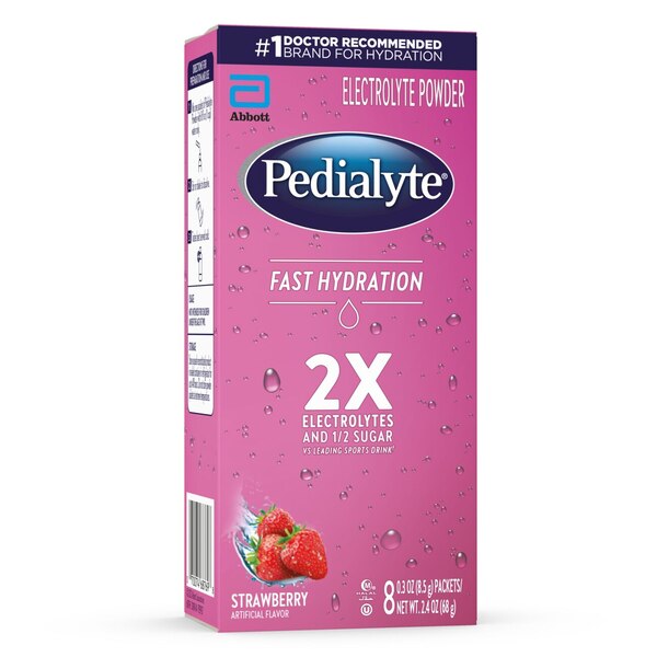 Pedialyte Fast Hydration Powder Packets, 8 CT