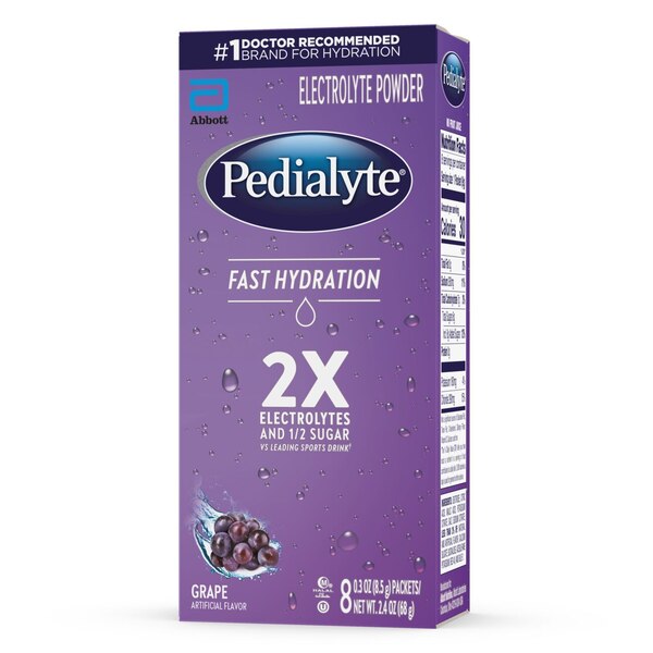 Pedialyte Fast Hydration Powder Packets, 8 CT