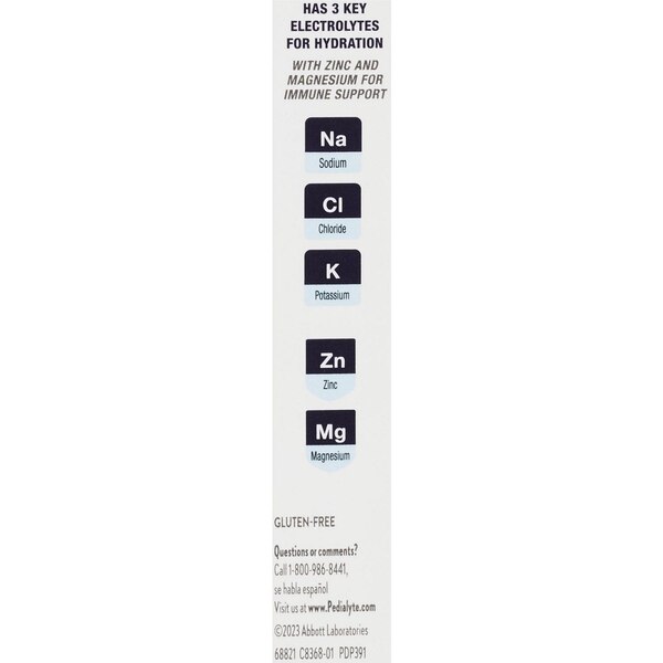 Pedialyte, Zero Sugar Electrolyte Powder, Passionfruit, 8 ct, 0.12 oz