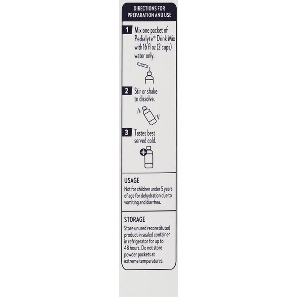 Pedialyte, Zero Sugar Electrolyte Powder, Passionfruit, 8 ct, 0.12 oz