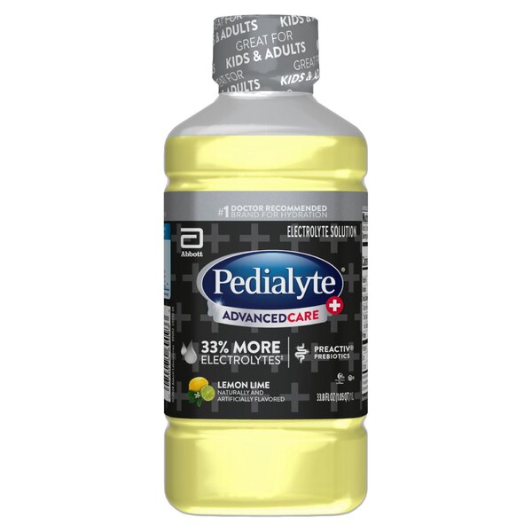 Pedialyte Advanced Care Plus Lemon Lime, 33.8 OZ