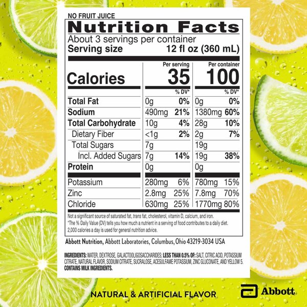 Pedialyte Advanced Care Plus Lemon Lime, 33.8 OZ