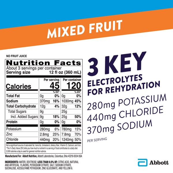 Pedialyte Electrolyte Solution Ready-to-Drink 33.8oz