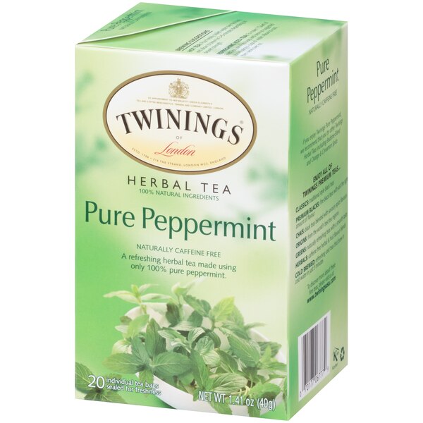 Twinings of London Pure Peppermint Herbal Tea Bags, 20 ct