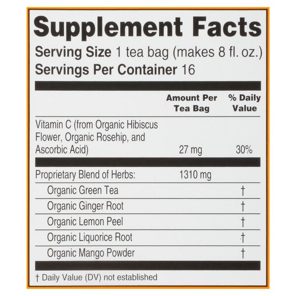 Twinings Superblends Immune Support+ Ginger & Mango Flavoured Green Tea with Vitamin C, 16 ct, 1.12 oz