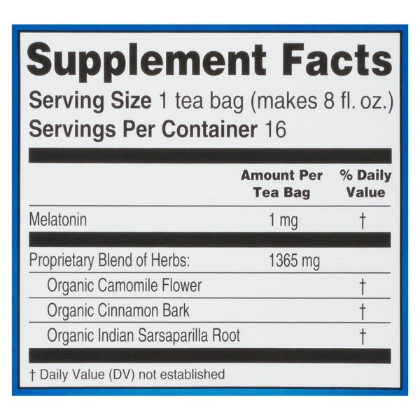 Twinings Superblends Sleep+ Camomile, Cinnamon & Vanilla Flavoured Herbal Tea with Melatonin, 16 ct, 0.85 oz